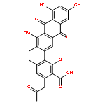 Benzo[a]naphthacene-2-carboxylic acid,5,6,8,13-tetrahydro-1,7,9,11-tetrahydroxy- 8,13-dioxo-3-(2-oxopropyl)- 