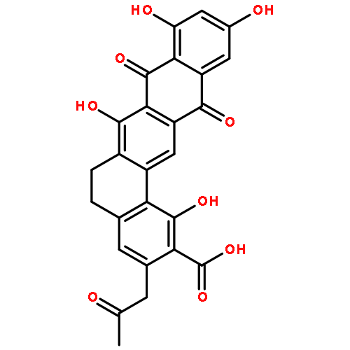 Benzo[a]naphthacene-2-carboxylic acid,5,6,8,13-tetrahydro-1,7,9,11-tetrahydroxy- 8,13-dioxo-3-(2-oxopropyl)- 