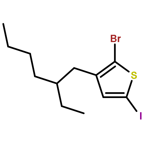 2-Bromo-3-(2-ethylhexyl)-5-iodothiophene (stabilized with Copper chip)