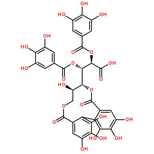 D-Gluconic acid, cyclic4,6-[(1S)-4,4',5,5',6,6'-hexahydroxy[1,1'-biphenyl]-2,2'-dicarboxylate]2,5-bis(3,4,5-trihydroxybenzoate)