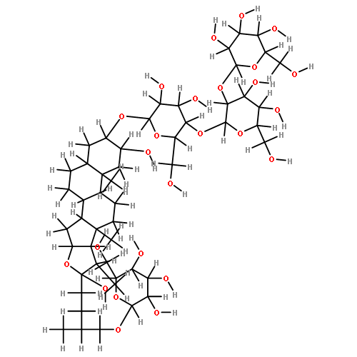 26-O-beta-d-glucopyranosyl-(25R)-5alpha-furostan-2alpha,3beta,22alpha,26-tetraol-3-O-{beta-D-glucopyranosyl-(1->2)-O-beta-D-glucopyranosyl-(1->4)-beta-D-galactopyranoside}