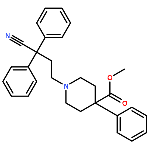 4-Piperidinecarboxylic acid, 1-(3-cyano-3,3-diphenylpropyl)-4-phenyl-, methyl ester