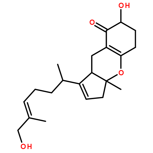 7-hydroxy-1-[(4E)-6-hydroxy-1,5-dimethylhex-4-en-1-yl]-3a-methyl-3a,5,6,7,9,9a-hexahydrocyclopenta[b]chromen-8(3H)-one