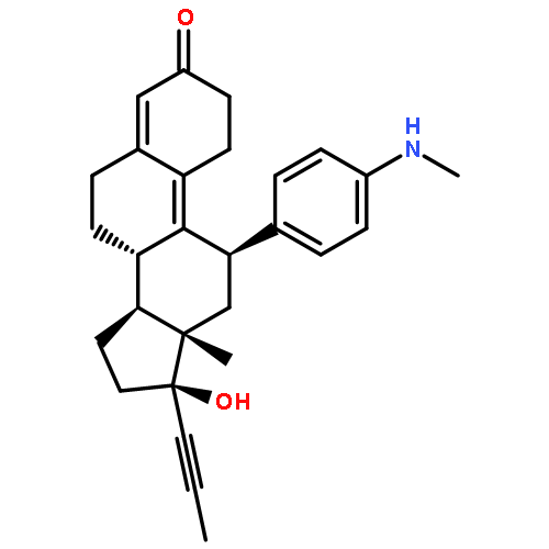 Estra-4,9-dien-3-one,17-hydroxy-11-[4-(methylamino)phenyl]-17-(1-propyn-1-yl)-, (11b,17b)-