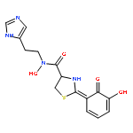 (2Z)-N-hydroxy-2-(5-hydroxy-6-oxo-1-cyclohexa-2,4-dienylidene)-N-[2-(3H-imidazol-4-yl)ethyl]thiazolidine-4-carboxamide