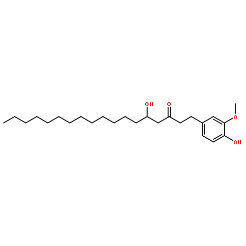 3-Octadecanone, 5-hydroxy-1-(4-hydroxy-3-methoxyphenyl)-, (S)-