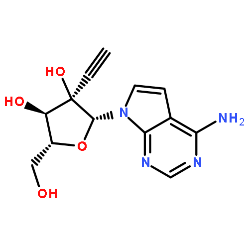 (2R,3R,4R,5R)-2-(4-amino-pyrrolo[2,3-d]pyrimidin-7-yl)-3-ethynyl-5-hydroxymethyl-tetrahydro-furan-3,4-diol