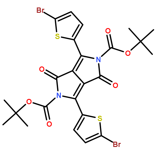 Di-tert-butyl 3,6-bis(5-bromothiophen-2-yl)-1,4-dioxopyrrolo[3,4-c] pyrrole-2,5(1H,4H)-dicarboxylate