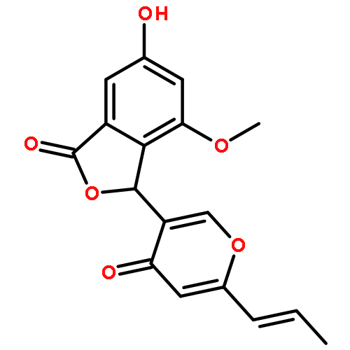 (E,3R)-4-methoxy-6-hydroxy-3-(4-oxo-6-(1-propenyl)-4H-pyran-3-yl)isobenzofuran-1(3H)-one