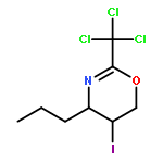 4H-1,3-Oxazine, 5,6-dihydro-5-iodo-4-propyl-2-(trichloromethyl)-, trans-