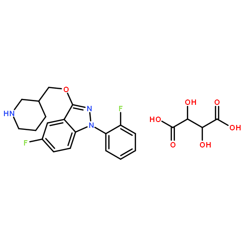 (S)-5-Fluoro-1-(2-fluorophenyl)-3-(piperidin-3-ylmethoxy)-1H-indazole (2R,3R)-2,3-dihydroxysuccinate