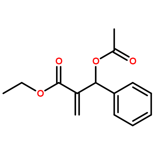 Benzenepropanoic acid, b-(acetyloxy)-a-methylene-, ethyl ester