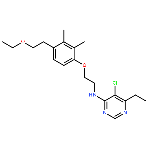 4-Pyrimidinamine,5-chloro-N-[2-[4-(2-ethoxyethyl)-2,3-dimethylphenoxy]ethyl]-6-ethyl-