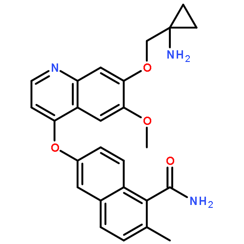 6-[7-[(1-aminocyclopropyl)methoxy]-6-methoxyquinolin-4-yl]oxy-n-methylnaphthalene-1-carboxamide