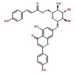 4H-1-Benzopyran-4-one,5-hydroxy-2-(4-hydroxyphenyl)-7-[[6-O-[(2E)-3-(4-hydroxyphenyl)-1-oxo-2-propen-1-yl]-b-D-glucopyranosyl]oxy]-