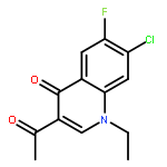 3-acetyl-7-chloro-1-ethyl-6-fluoroquinolin-4-one