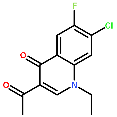 3-acetyl-7-chloro-1-ethyl-6-fluoroquinolin-4-one