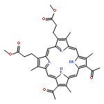 21H,23H-Porphine-2,18-dipropanoicacid, 7,12-diacetyl-3,8,13,17-tetramethyl-, 2,18-dimethyl ester