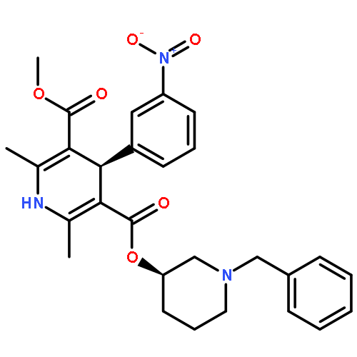 5-O-[(3R)-1-BENZYLPIPERIDIN-3-YL] 3-O-METHYL (4R)-2,6-DIMETHYL-4-(3-NITROPHENYL)-1,4-DIHYDROPYRIDINE-3,5-DICARBOXYLATE