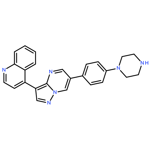 4-(6-(4-(piperazin-1-yl)phenyl)pyrazolo[1,5-a]pyrimidin-3-yl)quinoline