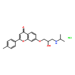 4H-1-Benzopyran-4-one,7-[2-hydroxy-3-[(1-methylethyl)amino]propoxy]-2-(4-methylphenyl)-,hydrochloride (1:1)