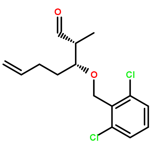 6-Heptenal, 3-[(2,6-dichlorophenyl)methoxy]-2-methyl-, (R*,R*)-(±)-