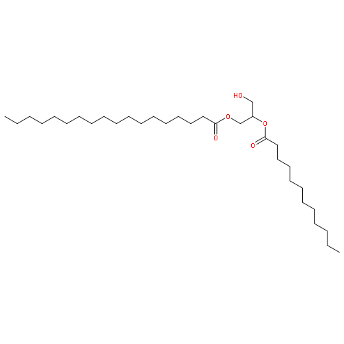 Octadecanoic acid, 3-hydroxy-2-[(1-oxododecyl)oxy]propyl ester, (S)-