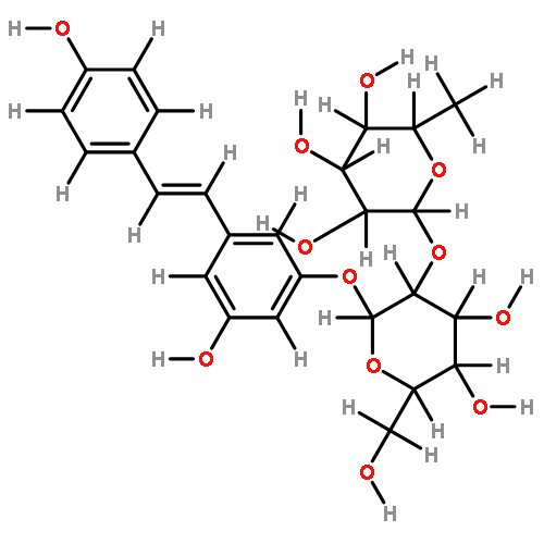 (E)-5,4'-dihydroxystilbene 3-O-alpha-L-rhamnopyranosyl-(1->2)-beta-D-glucopyranoside