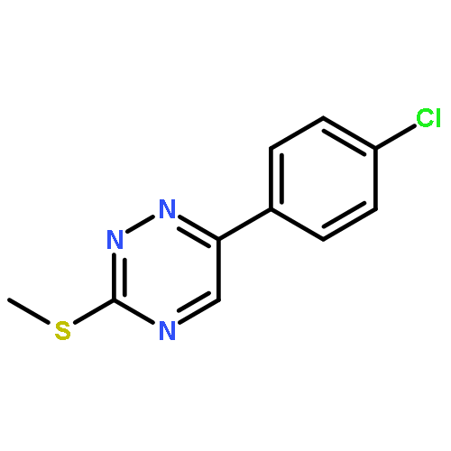 1,2,4-TRIAZINE, 6-(4-CHLOROPHENYL)-3-(METHYLTHIO)-