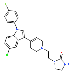 5-chloro-3-[1-((imidazolidin-2-one-1-yl)-ethyl)-1,2,5,6-tetrahydropyridin-4-yl]-1-(4-fluorophenyl)-indole