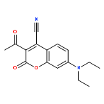 2H-1-Benzopyran-4-carbonitrile, 3-acetyl-7-(diethylamino)-2-oxo-