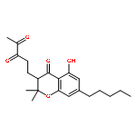 5-hydroxy-2,2-dimethyl-3(R)-(3,4-dioxopentyl)-7-n-pentylchroman-4-one