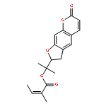 2-[(2R)-7-oxo-2,3-dihydro-7H-furo[3,2-g]chromen-2-yl]propan-2-yl (2E)-2-methylbut-2-enoate