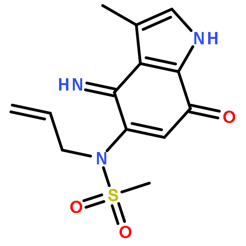 Methanesulfonamide, N-(4,7-dihydro-4-imino-3-methyl-7-oxo-1H-indol-5-yl)-N-2-propenyl-