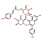 4H-1-Benzopyran-4-one,3-[[6-deoxy-2-O-[6-O-[3-(4-hydroxyphenyl)-1-oxo-2-propen-1-yl]-b-D-glucopyranosyl]-a-L-mannopyranosyl]oxy]-5,7-dihydroxy-2-(4-hydroxyphenyl)-