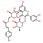 4H-1-Benzopyran-4-one,3-[[6-deoxy-2-O-[6-O-[3-(4-hydroxyphenyl)-1-oxo-2-propen-1-yl]-b-D-glucopyranosyl]-a-L-mannopyranosyl]oxy]-2-(3,4-dihydroxyphenyl)-5,7-dihydroxy-