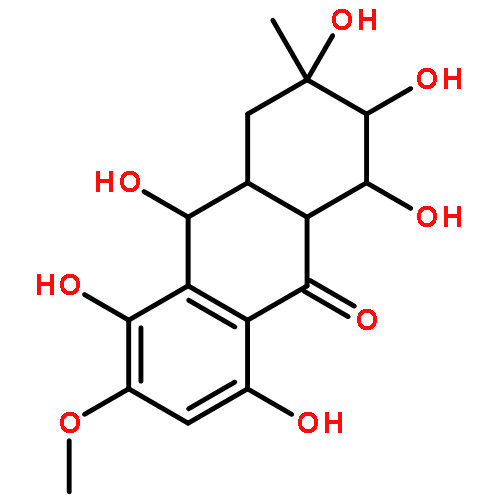 1,4,5,6,7,9-hexahydroxy-2-methoxy-7-methyl-5,6,8,8a,9,10a-hexahydroanthracen-10-one