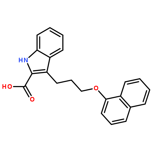 3-(3-(Naphthalen-1-yloxy)propyl)-1H-indole-2-carboxylic acid