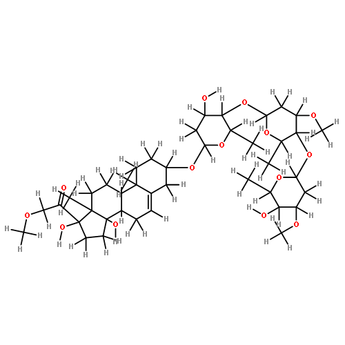 (3beta,14beta,17beta)-3,14,17-trihydroxy-21-methoxypregn-5-en-20-one-3-O-beta-oleandropyranosyl-(1->4)-O-beta-cymaropyranosyl-(1->4)-O-beta-digitoxopyranoside