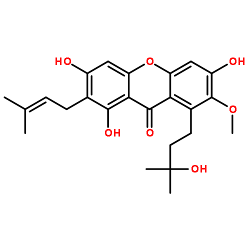 9H-Xanthen-9-one,1,3,6-trihydroxy-8-(3-hydroxy-3-methylbutyl)-7-methoxy-2-(3-methyl-2-buten-1-yl)-