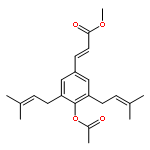 2-Propenoic acid, 3-[4-(acetyloxy)-3,5-bis(3-methyl-2-butenyl)phenyl]-, methyl ester, (E)-