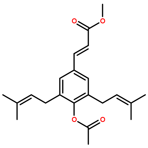 2-Propenoic acid, 3-[4-(acetyloxy)-3,5-bis(3-methyl-2-butenyl)phenyl]-, methyl ester, (E)-