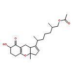 2-methyl-6-[(3aS,7S,9aR)-3,3a,5,6,7,8,9,9a-octahydro-7-hydroxy-3a-methyl-8-oxocyclopenta[b]chromen-1-yl]heptyl acetate