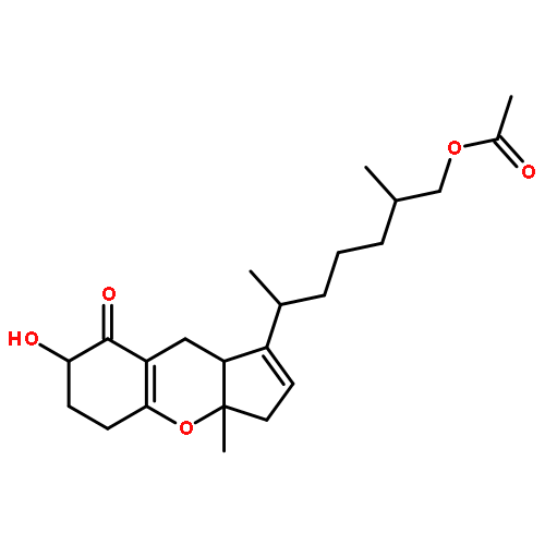 2-methyl-6-[(3aS,7S,9aR)-3,3a,5,6,7,8,9,9a-octahydro-7-hydroxy-3a-methyl-8-oxocyclopenta[b]chromen-1-yl]heptyl acetate