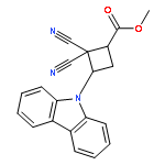 Cyclobutanecarboxylic acid, 3-(9H-carbazol-9-yl)-2,2-dicyano-, methyl ester