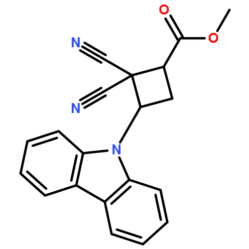 Cyclobutanecarboxylic acid, 3-(9H-carbazol-9-yl)-2,2-dicyano-, methyl ester