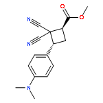 Cyclobutanecarboxylic acid, 2,2-dicyano-3-[4-(dimethylamino)phenyl]-, methyl ester, trans-