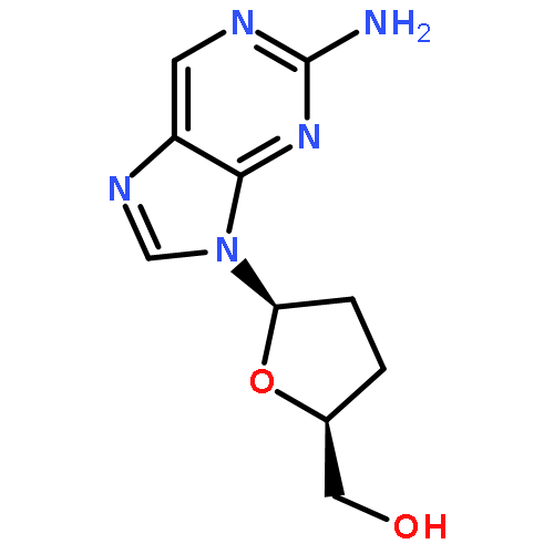 2-Furanmethanol,5-(2-amino-9H-purin-9-yl)tetrahydro-, (2S,5R)-