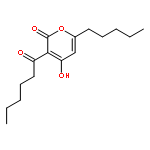 2H-Pyran-2-one, 4-hydroxy-3-(1-oxohexyl)-6-pentyl-