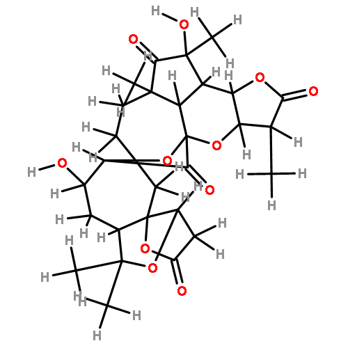 (1S,3aR,3bS,4R,5aS,7aS,8aR,11aR,13aS,15R,15aR,16aS,16bS,17aR)-tetradecahydro-4,15-dihydroxy-1,4,5a,13,13-pentamethyl-2H,8H-7a,16a-epoxy-10H-3,9,12,17-tetraoxacyclopent[3',3'a]azuleno[6',5':5,6]cyclooct[1,2,3-cd]-as-indacene-2,5,10,16(1H,13H)-tetrone